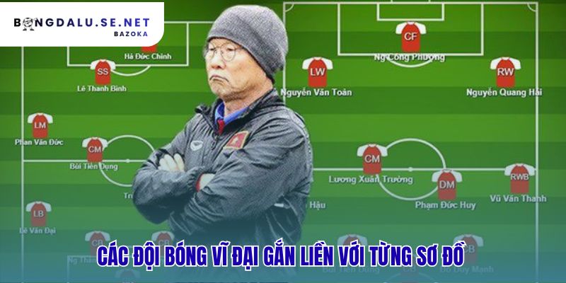 Sơ đồ chiến thuật bóng đá phổ biến hiện nay gắn liền với đội bóng lớn